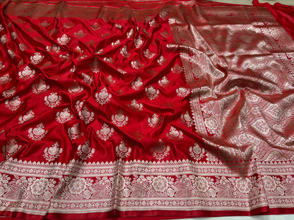 Bridal Red Mashru Silk Saree