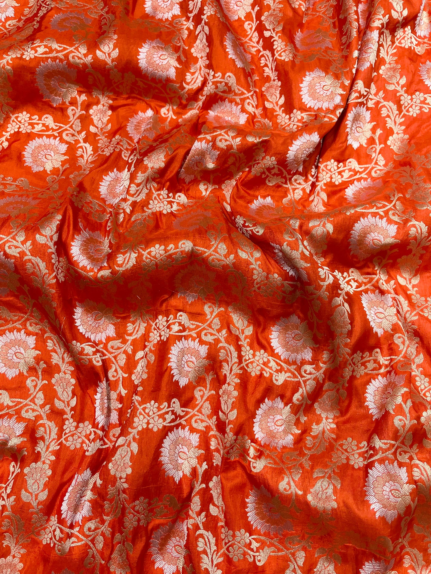 Orange sona roopa pure silk saree
