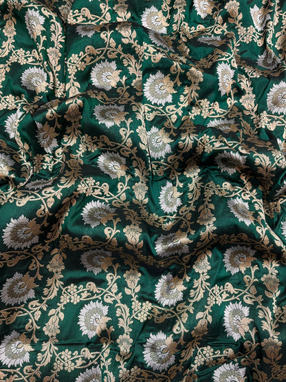 Bottle green sona roopa pure silk saree