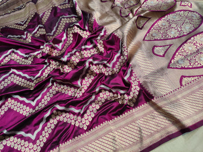 Purple pure silk saree