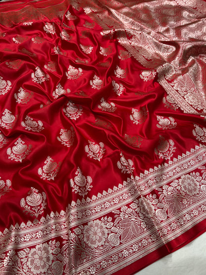 Bridal Red Mashru Silk Saree