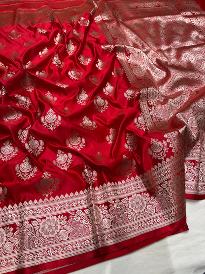 Bridal Red Mashru Silk Saree