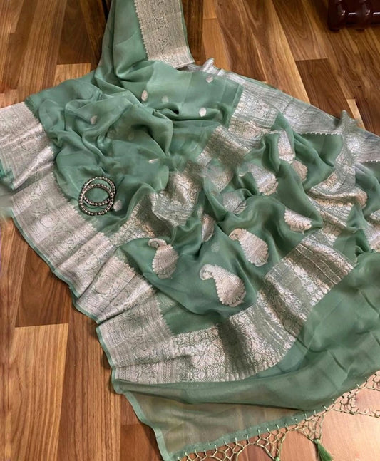 Khaddi chiffon saree